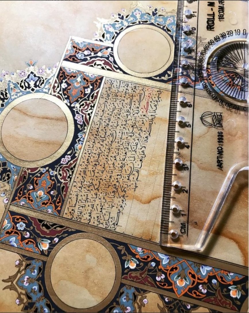 A calligraphy work by Zaki al-Hashimi. (Instagram / Zaki al-Hashimi) 
