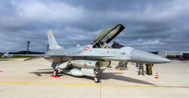 Royal Danish Air Force F-16 fighter jet on the tarmac of Laage Air Base, Germany, Aug. 23, 2014. (Shutterstock Photo)