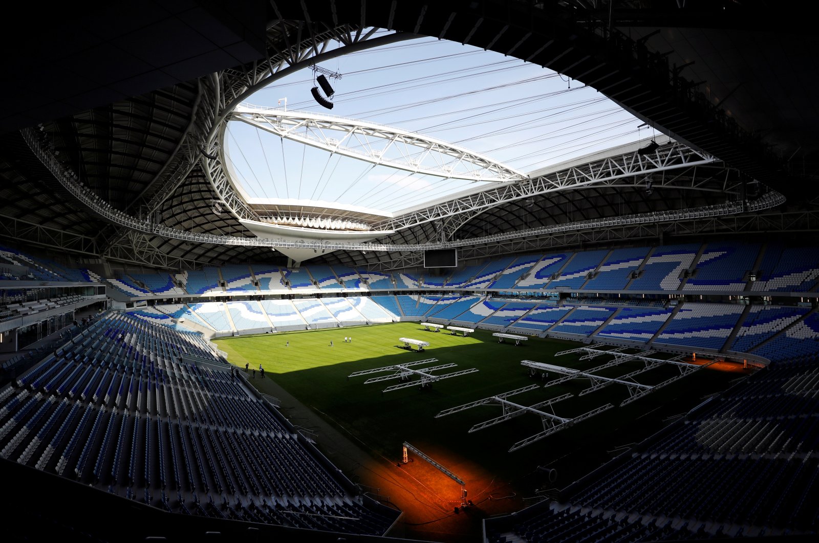 A general view of Al Janoub stadium built for the World Cup, in Al Wakrah, Qatar, Dec. 16, 2019. (REUTERS PHOTO)