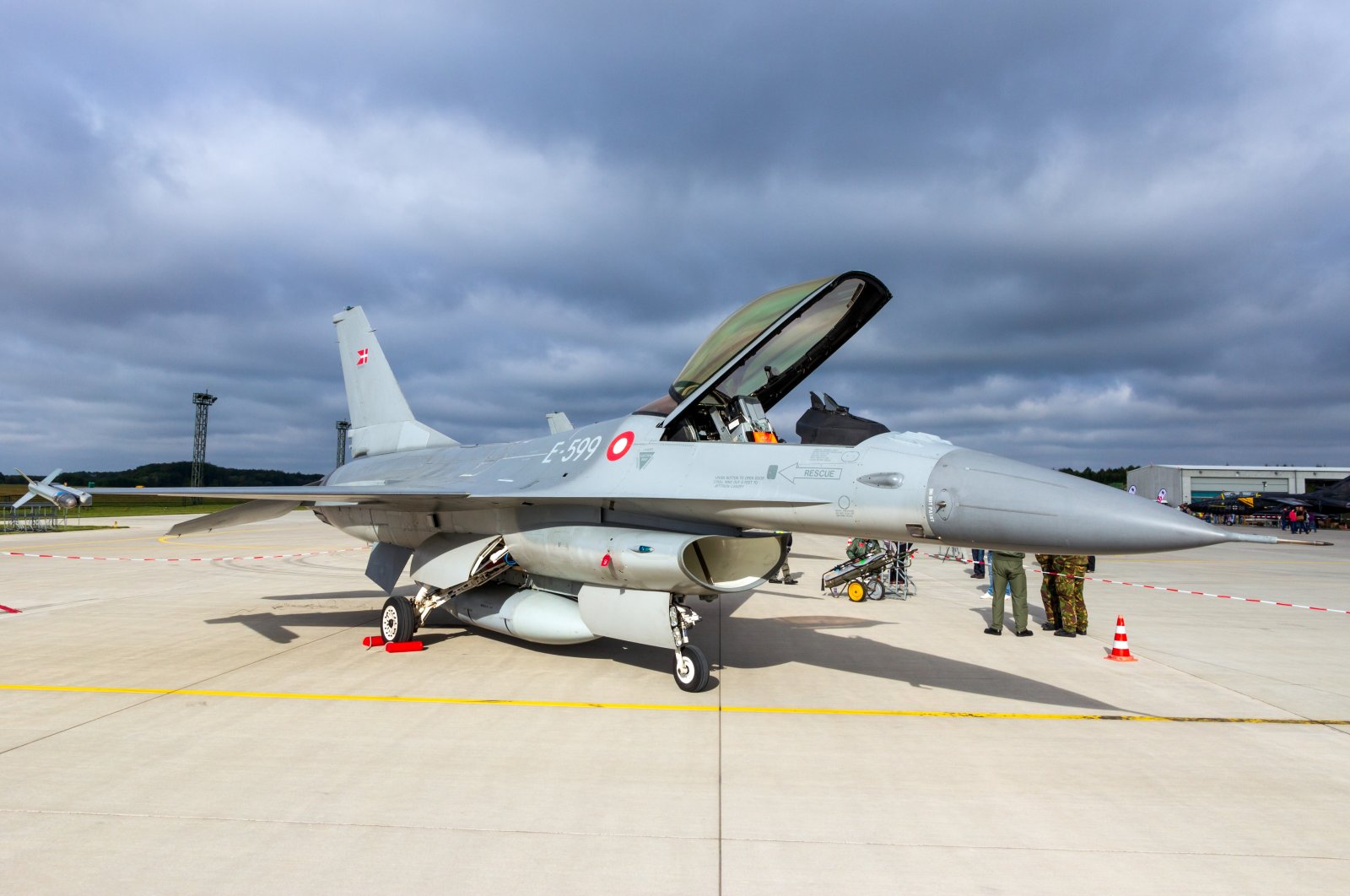 Royal Danish Air Force F-16 fighter jet on the tarmac of Laage Air Base, Germany, Aug. 23, 2014. (Shutterstock Photo)