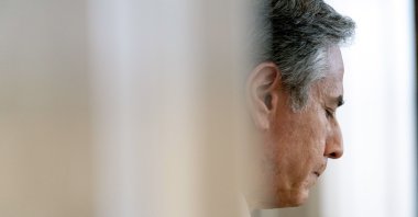 U.S. Secretary of State Antony Blinken pauses while speaking during a news conference with Senegalese Foreign Minister Aissata Tall Sall at the Ministry of Foreign Affairs in Dakar, Senegal, Nov. 20, 2021. (AP Photo)