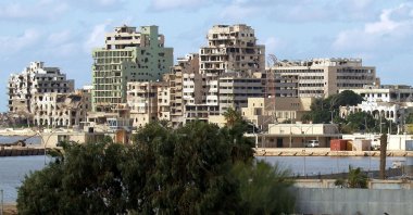 Buildings in Libya's second city of Benghazi, Oct. 15, 2021. (AFP Photo)