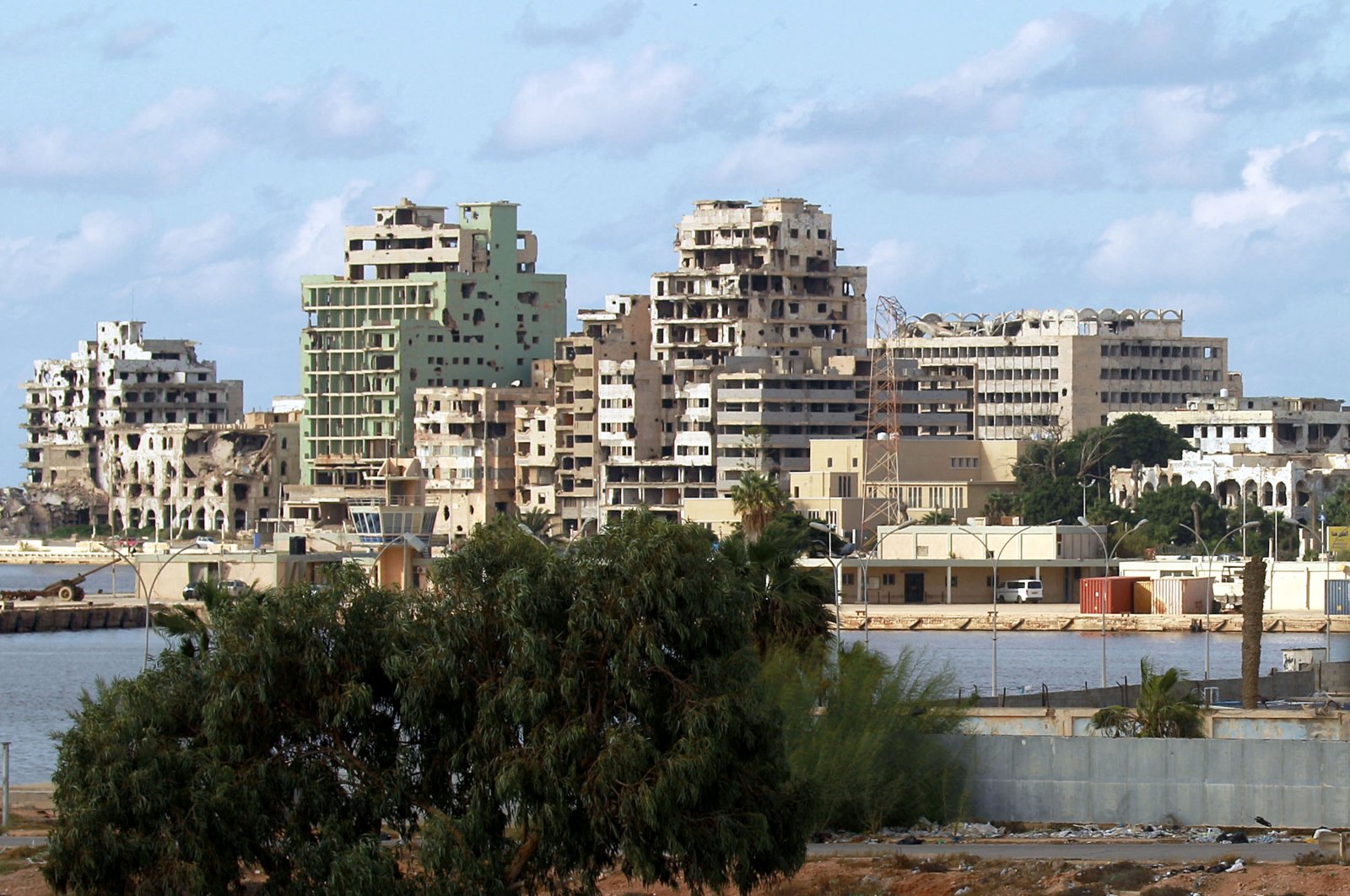 Buildings in Libya&#039;s second city of Benghazi, Oct. 15, 2021. (AFP Photo)