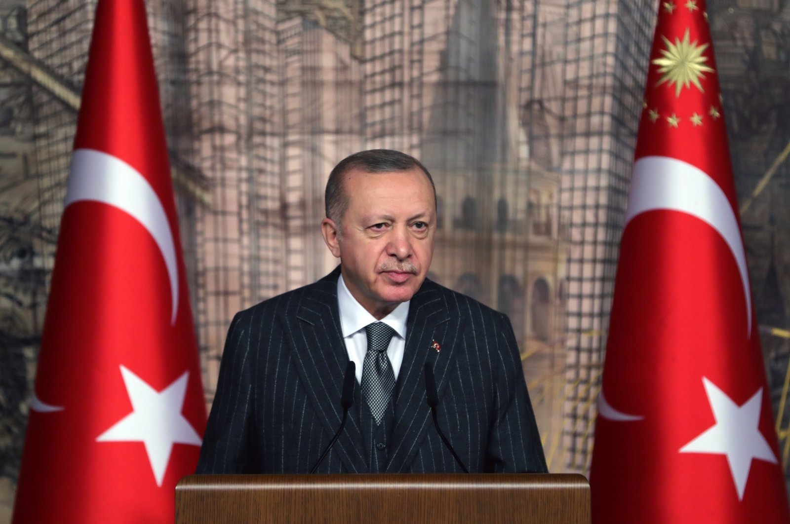 President Recep Tayyip Erdoğan speaks at a news conference in Istanbul, Turkey in this undated file photo. (AA File Photo)