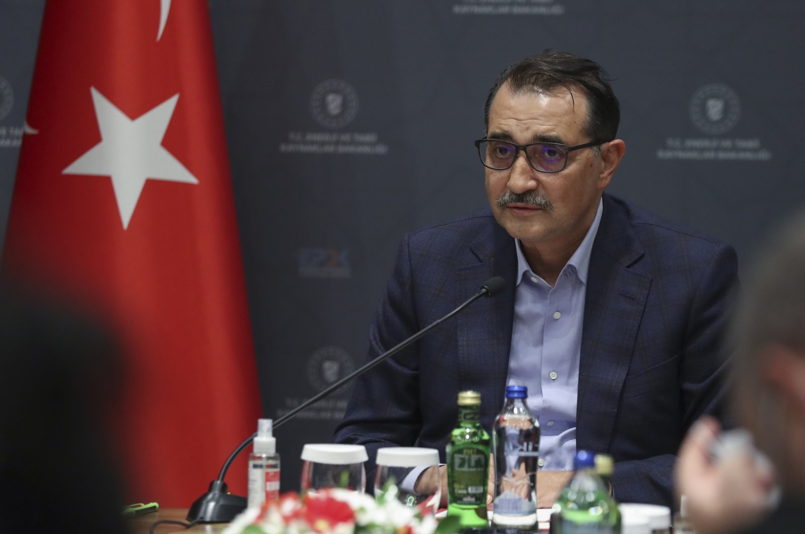 Energy and Natural Resources Minister Fatih Dönmez speaks during a press conference at the 11th Turkey Energy Summit in southern Antalya province, Turkey, Nov. 23, 2021 (AA Photo)