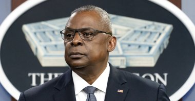 Secretary of Defense Lloyd Austin pauses while speaking during a media briefing at the Pentagon, Nov. 17, 2021, in Washington, D.C., U.S. (AP Photo)