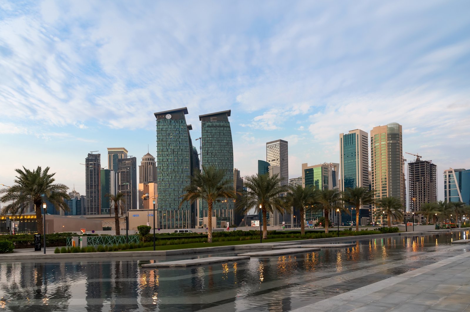 Bank headquarters and office buildings seen at Sheraton Park in downtown Doha, Qatar, Nov. 28, 2019. (Shutterstock Photo)