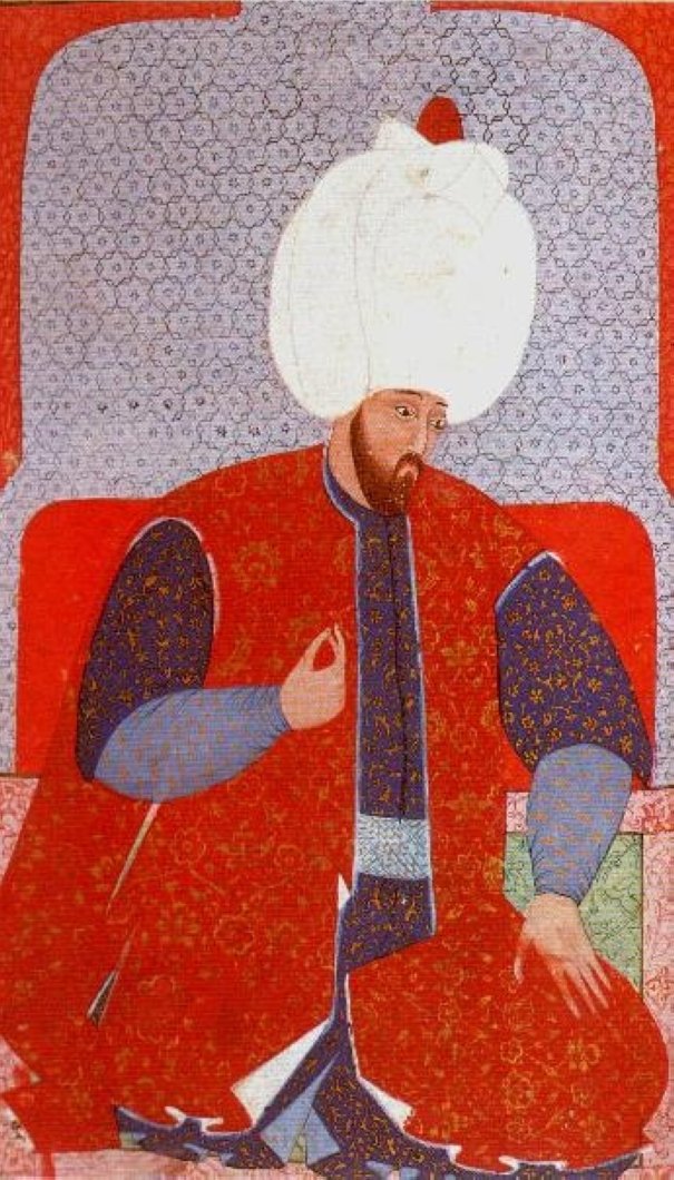A miniature of Sultan Suleiman I by Nakkaş Osman. (Wikimedia)