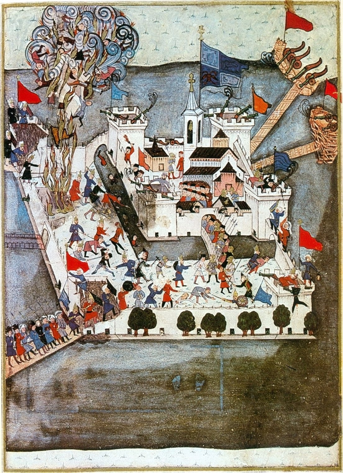 A miniature depicts the Siege of Szigetvar. (Wikimedia)