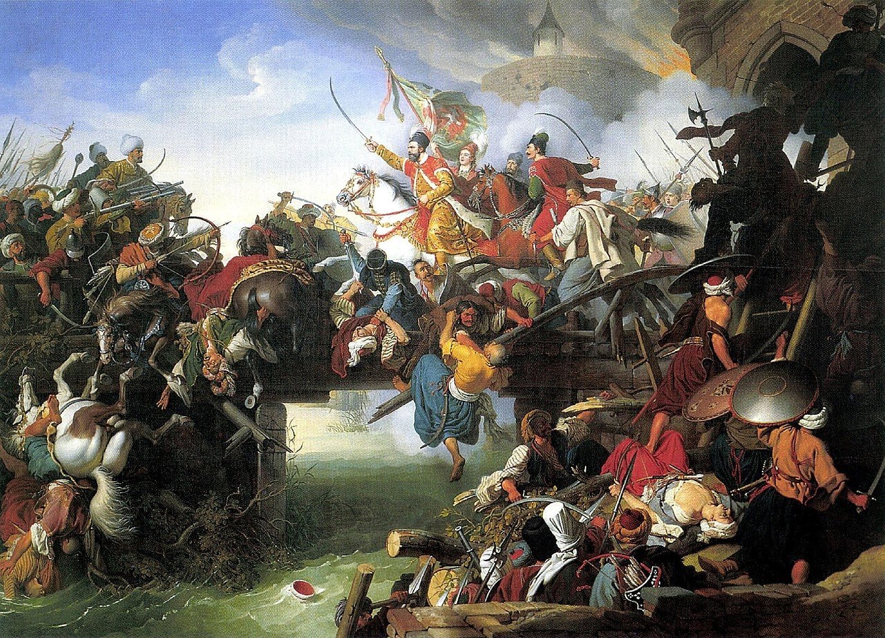 A painting by Johann Peter Krafft shows the Siege of Szigetvar. (Wikimedia)