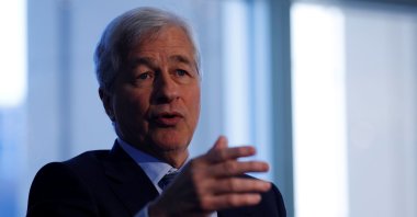 JPMorgan CEO Jamie Dimon speaks at the Boston College Chief Executives Club luncheon in Boston, Massachusetts, U.S., Nov. 23, 2021. (Reuters Photo)