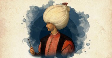 This widely used illustration painted by Italian painter Titian shows Sultan Suleiman, the 10th ruler of the Ottoman Empire. (Wikimedia / edited by Büşra Öztürk)