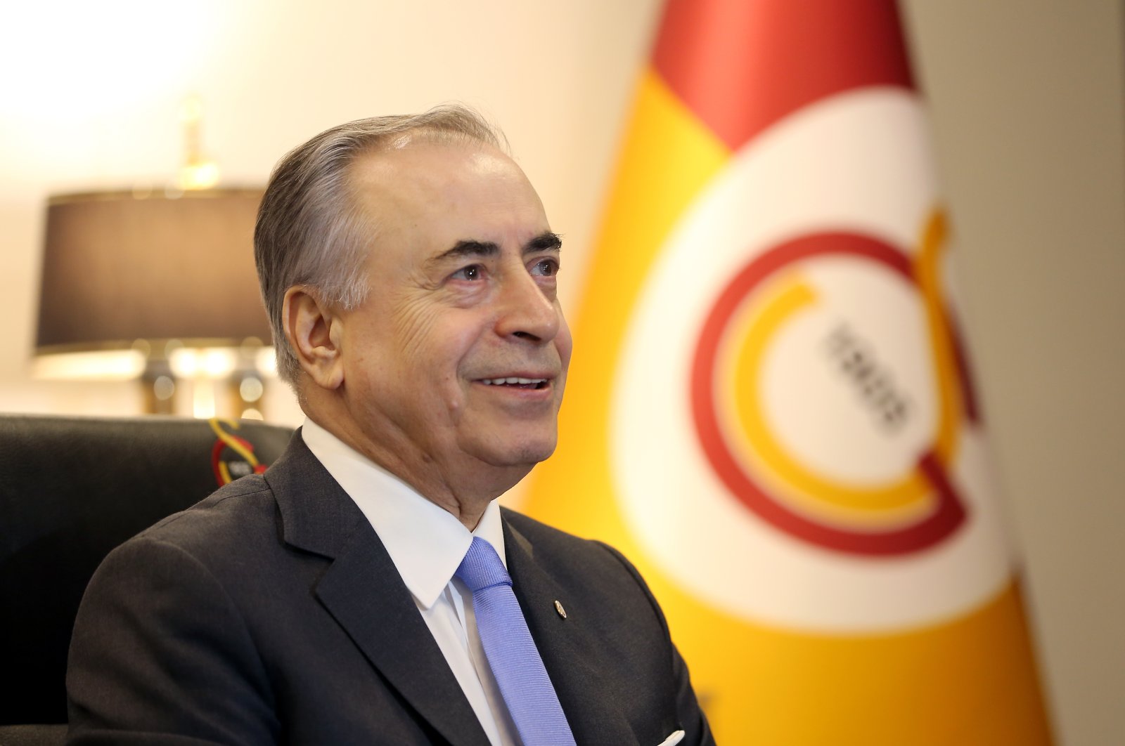 Former Galatasaray chairperson, Mustafa Cengiz, speaks to reporters in this undated file photo. (AA File Photo)