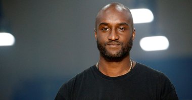 Designer Virgil Abloh appears at the end of his Fall/Winter 2019-2020 women's ready-to-wear collection for his label Off-White during Women's Fashion Week in Paris, France, Feb. 28, 2019. (Reuters Photo)