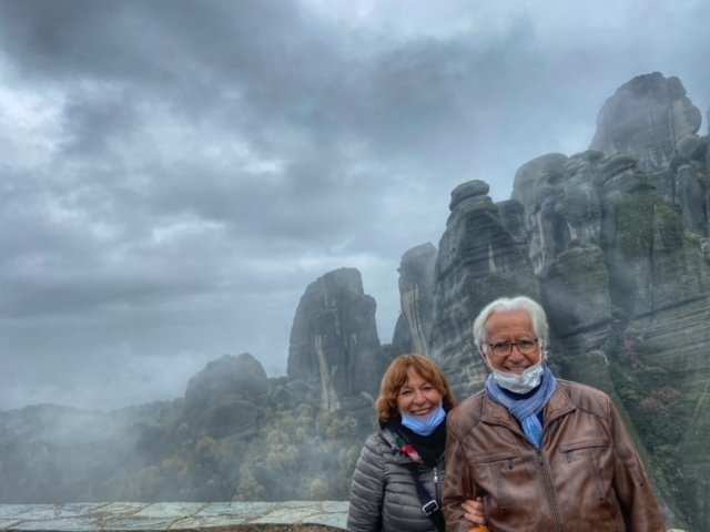Claudia and Turhan Turgut traveling in Greece. (Leyla Yvonne Ergil for Daily Sabah)