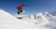 Unlike the infamous knee injuries of downhill skiers, snowboarders typically injure their shoulders, arms and hands. (Shutterstock Photo) 