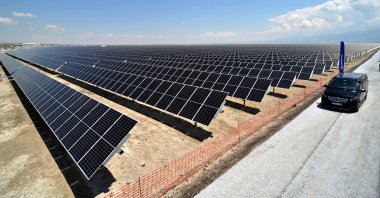 Solar panels are seen at the Karapınar Solar Power Plant in the central Anatolian province of Konya, Turkey, June 11, 2021. (AA Photo)