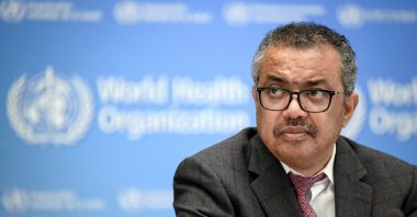 World Health Organization chief Tedros Adhanom Ghebreyesus attends a ceremony to launch a multiyear partnership with Qatar on making FIFA Football World Cup 2022 and mega sporting events healthy and safe at the WHO headquarters, in Geneva, Switzerland, Oct. 18, 2021. (Reuters Photo)