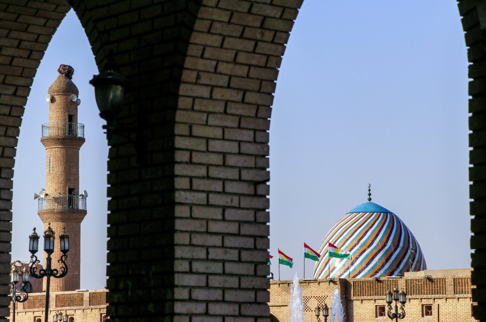 View from Qaysari bazaar through the arches to the mosque at Irbil&#039;s lively main square in this undated file photo. (Getty Images)