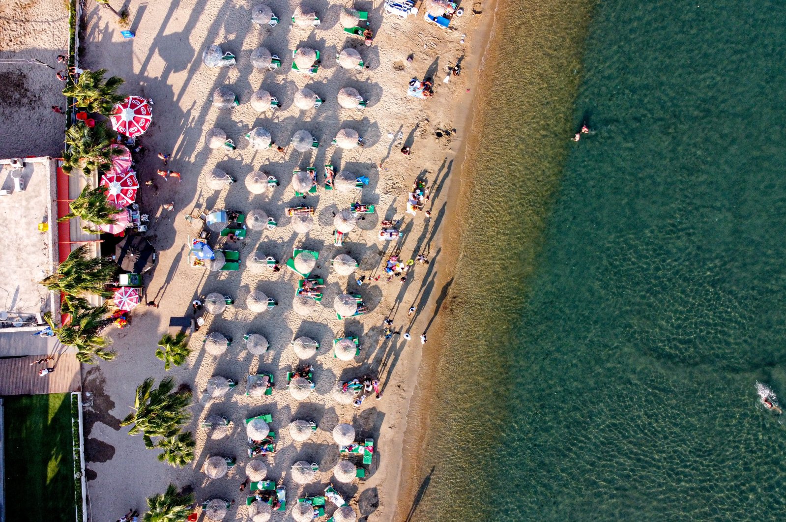 Aerial view of Bodrum Beach, Muğla, July 23, 2021. (Reuters Photo)
