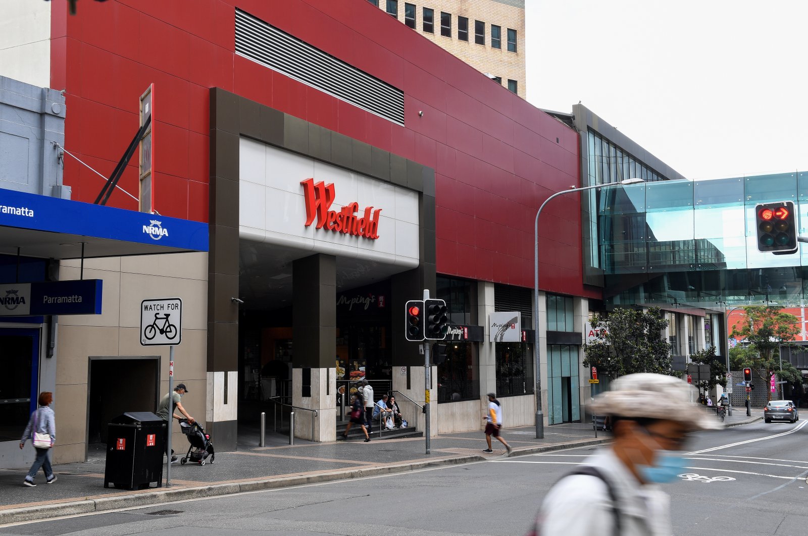 General view of Westfield Parramatta, where five stores have been deemed exposure sites for the Omicron variant of COVID-19, in Sydney, New South Wales, Australia, Dec. 1, 2021. (EPA Photo)
