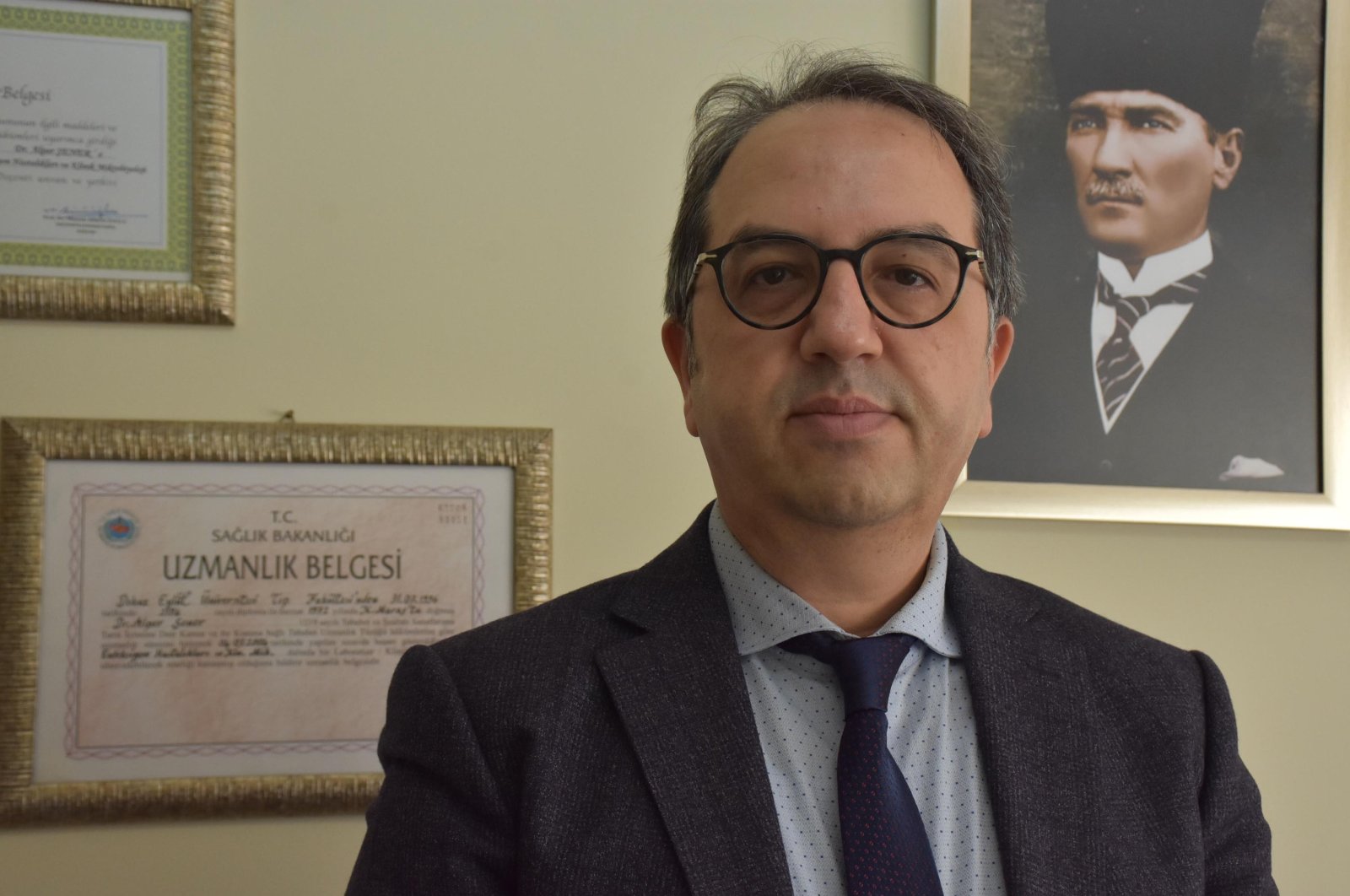 Dr. Alper Sener, member of Turkey&#039;s Coronavirus Scientific Advisory Board, Istanbul, Turkey, Dec. 1, 2021. (DHA Photo)