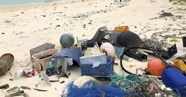 Plastic and other debris is seen on the beach on Midway Atoll in the Northwestern Hawaiian Islands, U.S., Oct. 22, 2019. (AP Photo)
