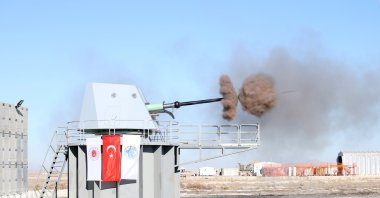 The test-firing of the national naval gun, Konya, central Turkey, Nov. 2, 2021. (AA Photo)