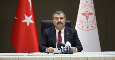Health Minister Fahrettin Koca speaks to reporters after a scientific advisory board meeting in Ankara, Turkey, Dec. 2, 2021. (IHA Photo)