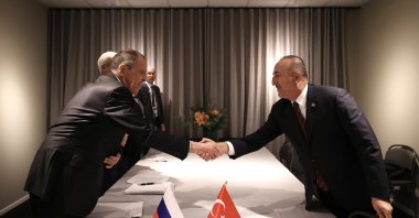 Foreign Minister Mevlüt Çavuşoğlu met Russian counterpart Sergey Lavrov in Stockholm, Sweden, Dec. 2, 2021 (AA Photo)