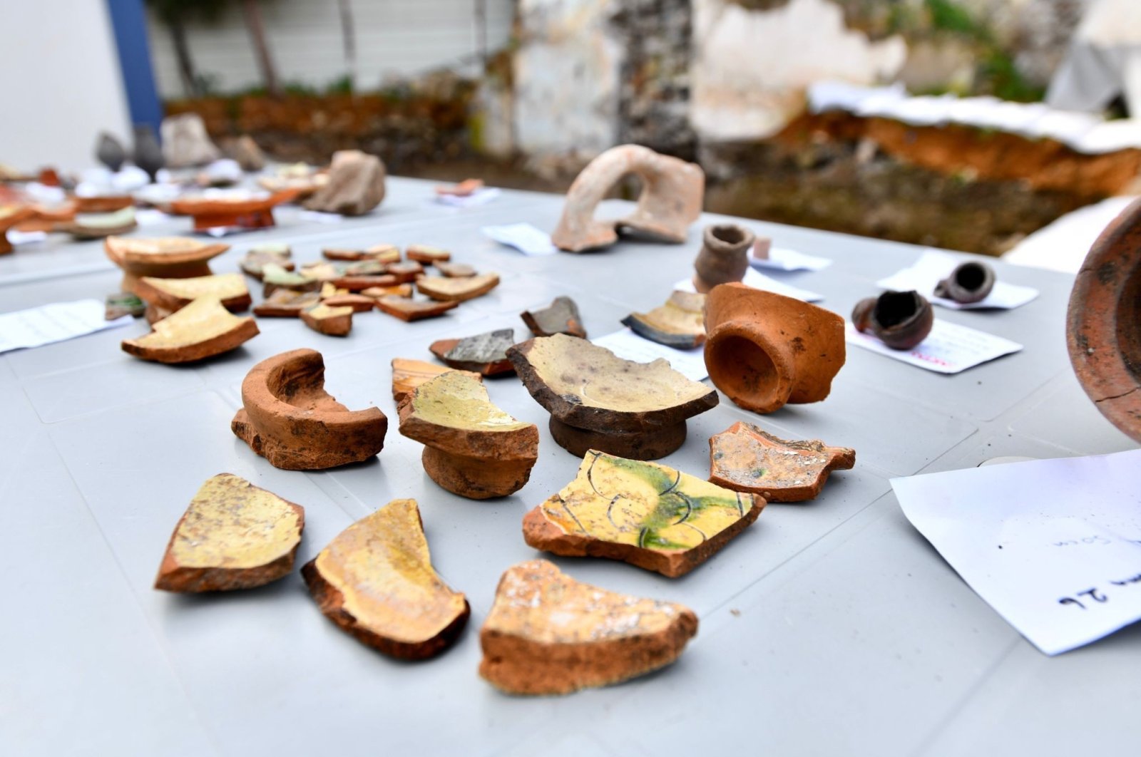 Some findings unearthed in the Zagnos Valley, Trabzon, northern Turkey, Dec. 1, 2021. (İHA)