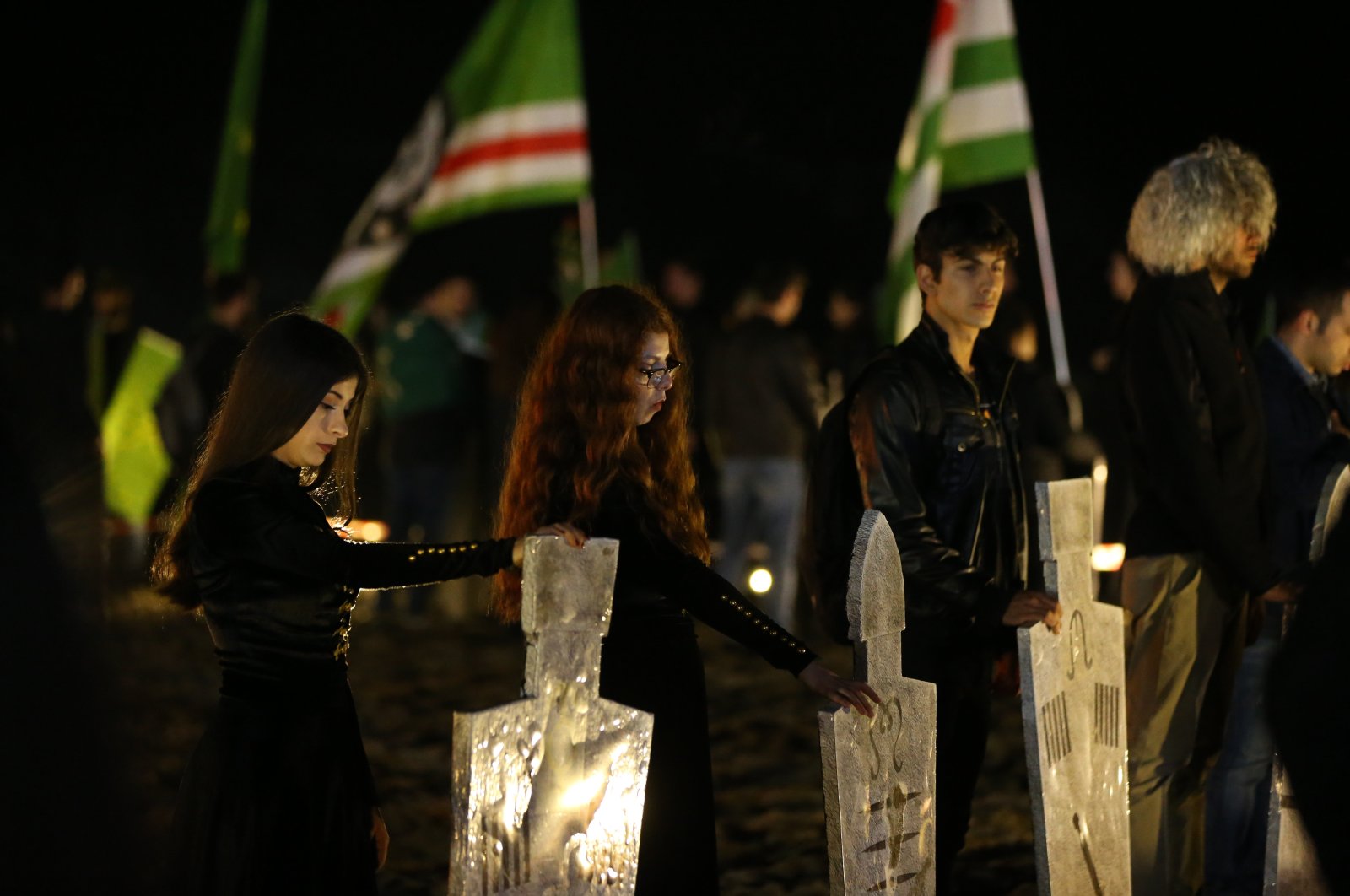 Members of the Circassian community commemorate those who lost their lives during mass deportation by the Russian Empire in 1864, northwestern Kocaeli province, Turkey, May 22, 2019. (AA Photo)