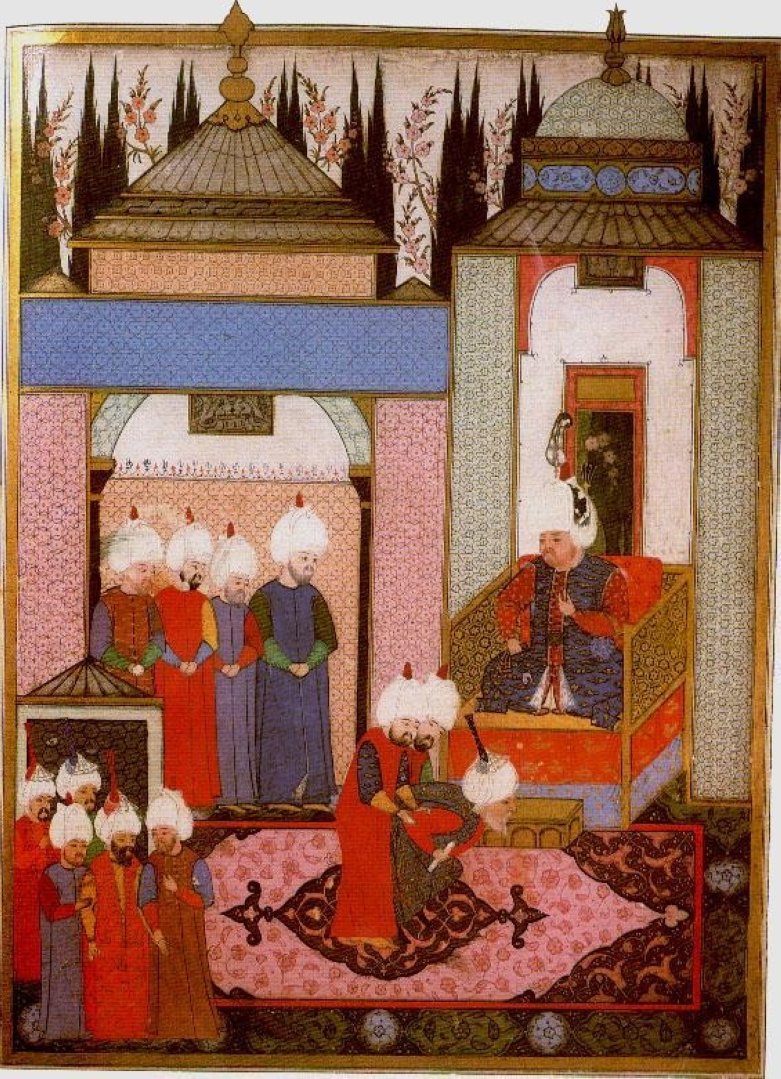 A miniature depicts Sultan Selim accepting a Safavid envoy in Edirne in 1567. (Wikimedia)
