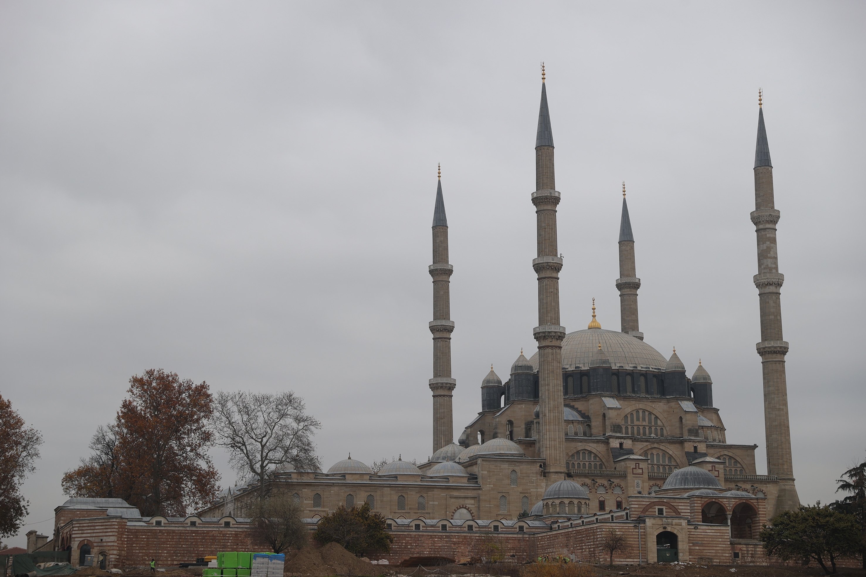 An exterior view from the Selimiye Mosque, Edirne, northwestern Turkey, Nov. 26, 2021. (AA)