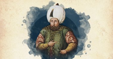 This widely used illustration painted by Konstantin Kapıdağlı shows Sultan Selim II, the 11th ruler of the Ottoman Empire. (Wikimedia / edited by Büşra Öztürk)