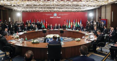 Leaders of the Organization of Turkic States attend a summit in Istanbul, Turkey, Nov. 12, 2021. (EPA Photo)