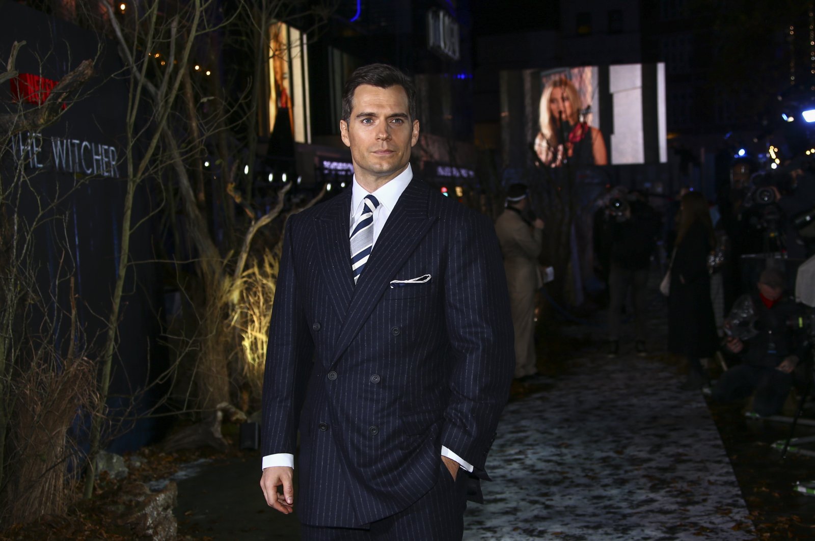 Henry Cavill poses for photographers upon arrival at the world premiere for the second season of “The Witcher” in London, U.K., Dec. 1, 2021. (AP Photo)