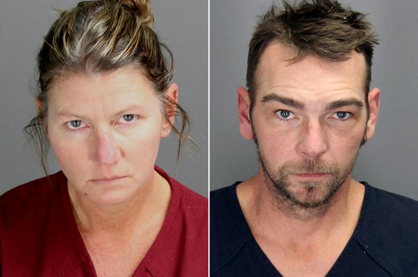 Jennifer (L) and James Crumbley can be seen in a combination of booking photos, Michigan, U.S., Dec. 4, 2021. (Oakland County Sheriff&#039;s Office via AFP)