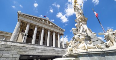 A view of the Austrian Parliament building in the capital Vienna, Austria. (Photo by Getty Images)