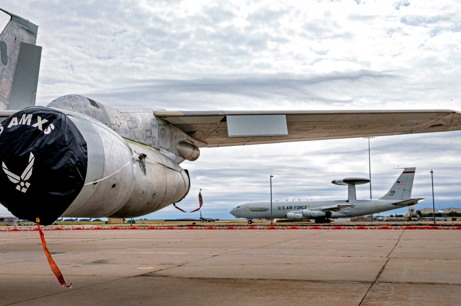 A Boeing 707 AWACS aircraft taxis on the runway before flight at Tinker Air Force Base in Midwest City, Oklahoma, U.S., Oct. 12, 2021. (Reuters Photo)