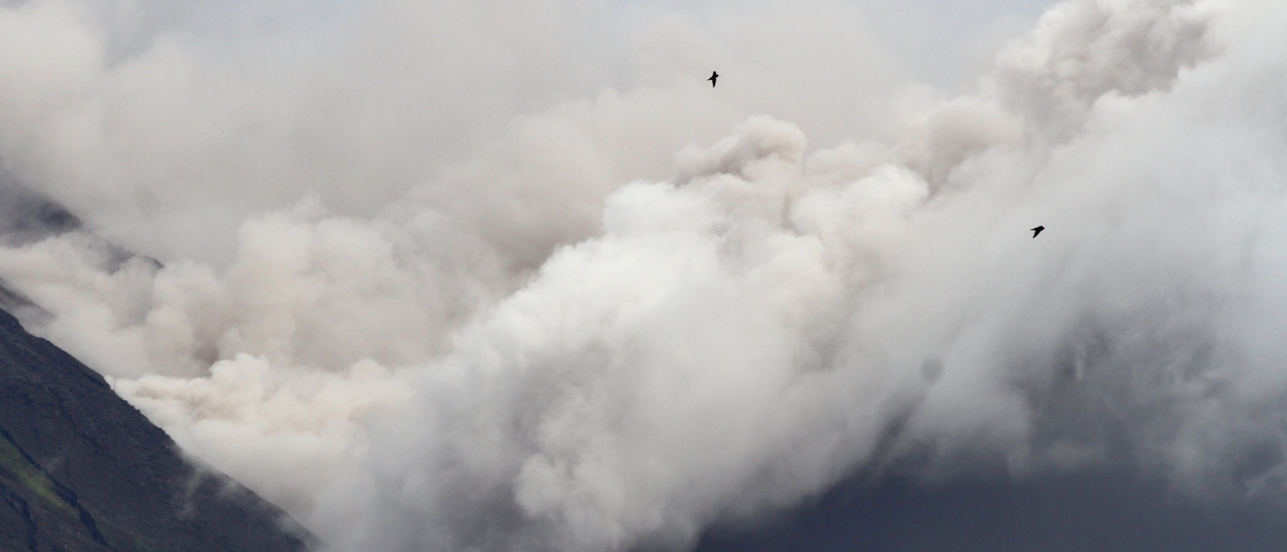 Mount Semeru volcano spews ashes and clouds as seen from Lumajang, Indonesia, Dec. 6, 2021. (Antara Foto via Reuters)