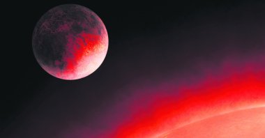 An illustration shows a newly discovered exoplanet called GJ 367b, that is located roughly 31 light years from Earth. (SPP 1992 via Reuters)