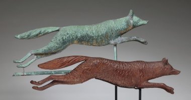 A copper fox weather vane. (American Folk Art Museum via AP)