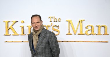 British actor and cast member Ralph Fiennes arrives at the world premiere of the film &quot;The King&#039;s Man&quot; in London, Britain, Dec. 6, 2021. (EPA)