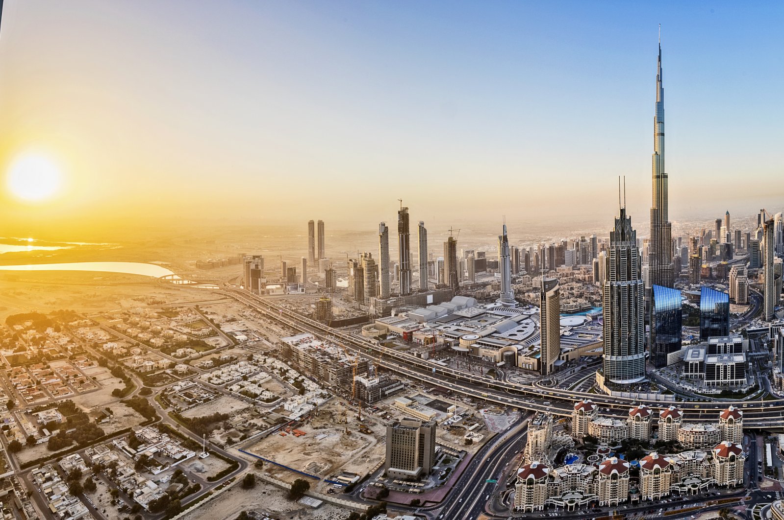 A general view of sunset in Dubai, United Arab Emirates, Dec. 7, 2021. (Getty Images)