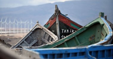 Vessels accumulate at a "boat cemetery" in Arinaga on the island of Gran Canaria, Spain, Nov. 18, 2021. (AFP Photo)