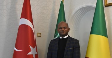 Jocelyn Francis Wabout, political and administrative adviser of the Embassy of the Republic of Congo in Ankara, Turkey, Dec. 8, 2021. (AA Photo)