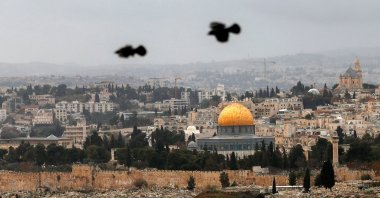 A general view from the Mount of Olives shows Jerusalem's Old City with the Dome of the Rock in the al-Aqsa compound, Israeli-occupied Palestine, Dec. 9, 2021. (AFP Photo)