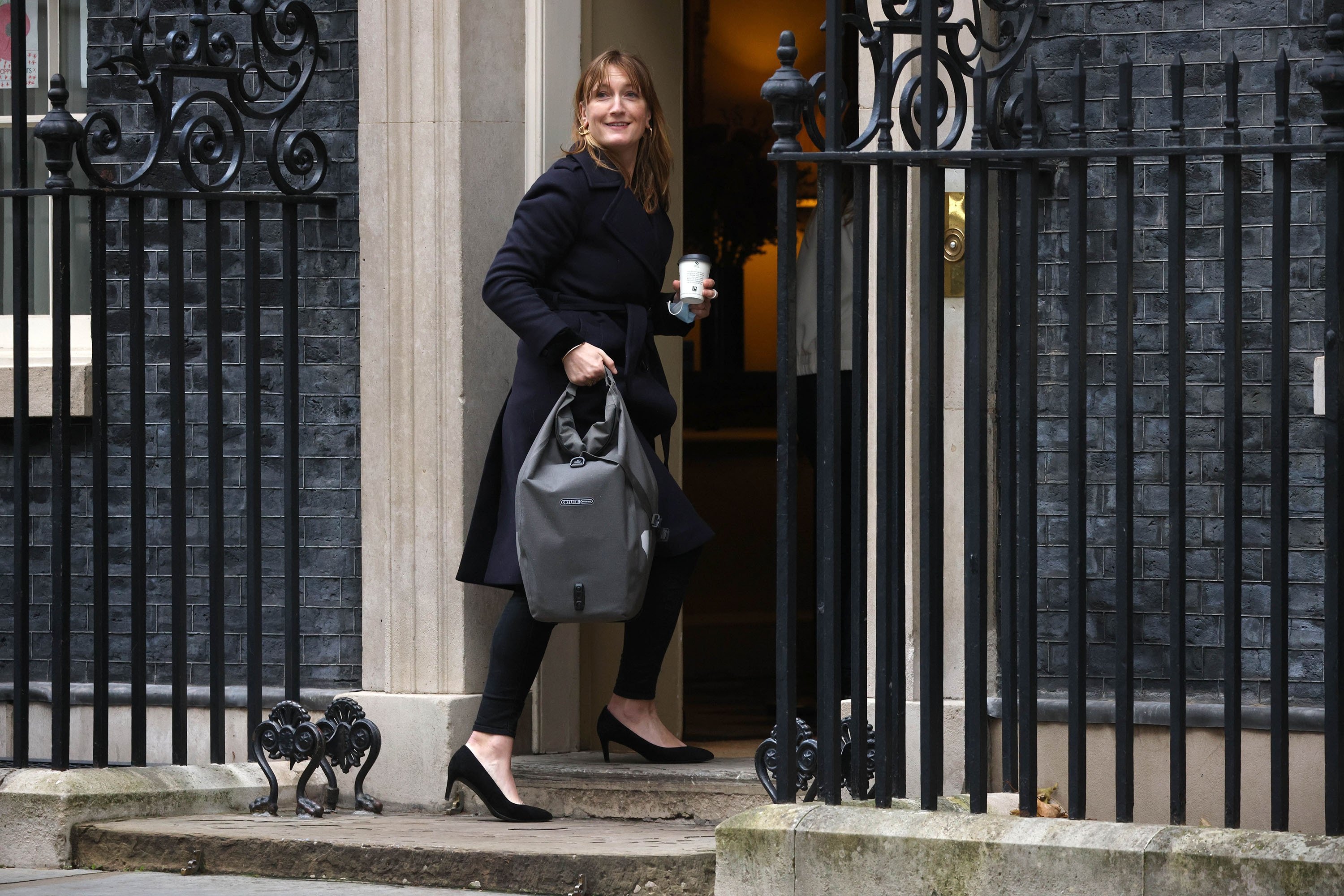 Downing Street Press Secretary Allegra Stratton arrives at 10 Downing Street on November 12, 2020 in London, United Kingdom. (Getty Images) 