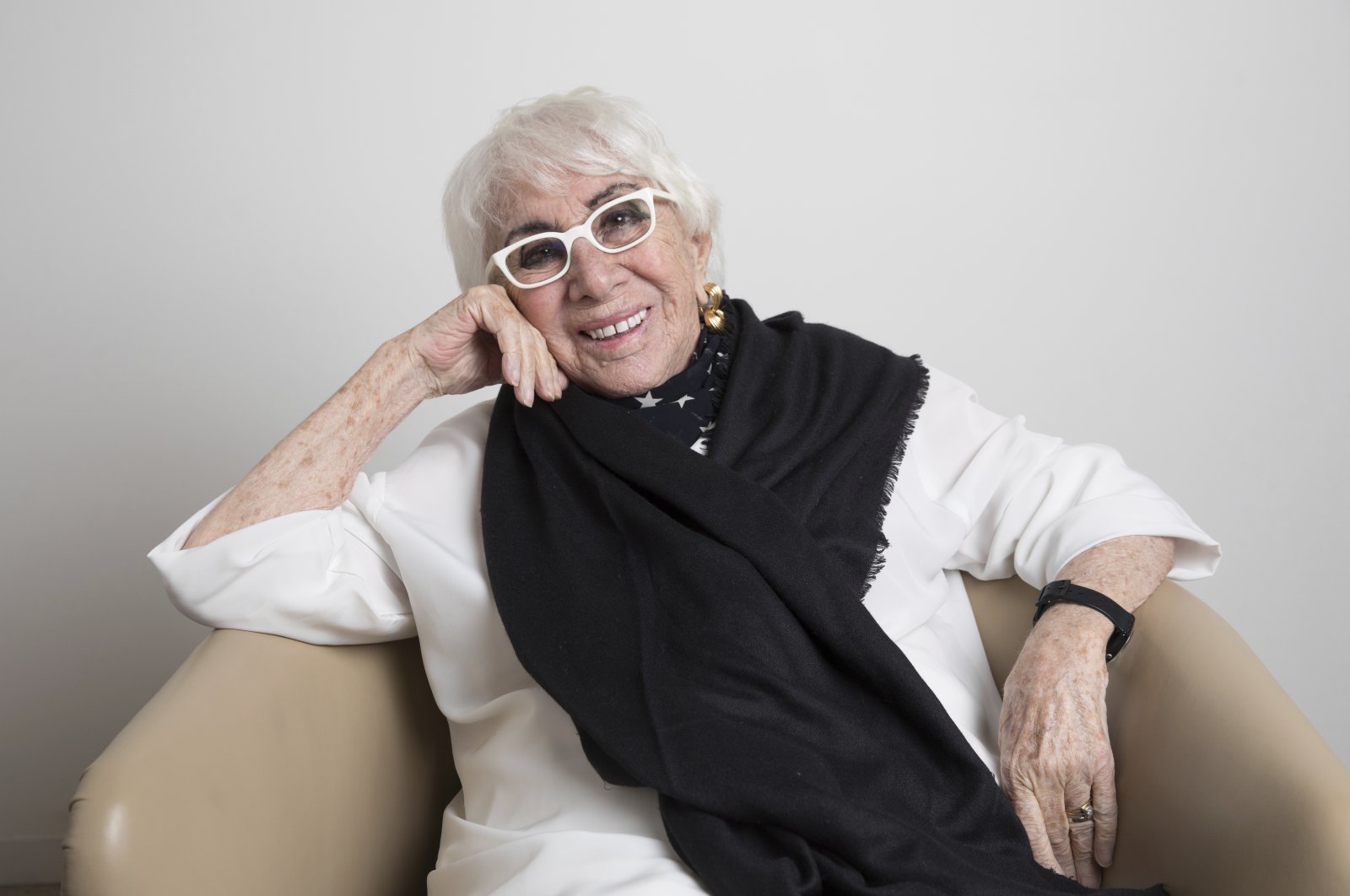 Lina Wertmuller poses for a portrait on Oct. 24, 2019 in Los Angeles. (AP)